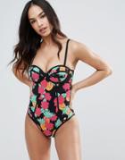 Sunseeker Tropical Swimsuit - Black