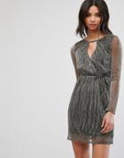 Rage Dress With Cut Out Neckline - Gold