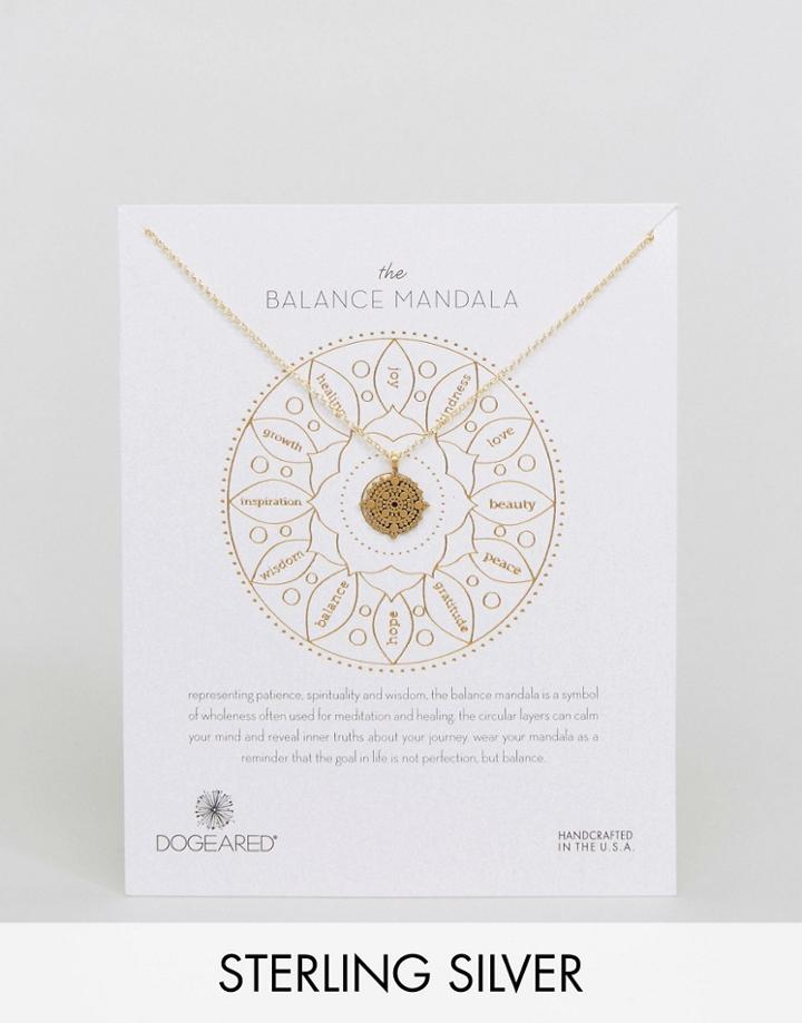Dogeared Gold Plated Small Balance Mandala Reminder Necklace - Gold