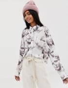 Weekday Blouse With Roman Faces Print - Multi