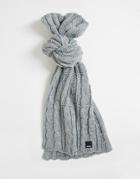 Bench Cable Knit Scarf In Gray