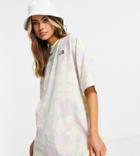 The North Face T-shirt Dress In Tie Dye Exclusive At Asos-multi