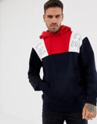 Nicce Hoodie In Navy Color Block