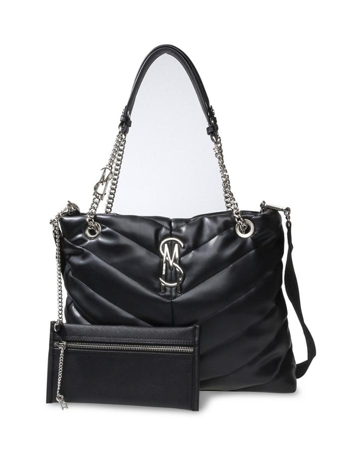 Steve Madden Bcameo Quilted Tote Bag In Black