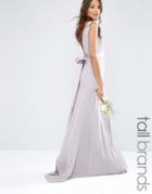 Tfnc Tall Wedding Sateen Bow Back Maxi Dress - Lavender