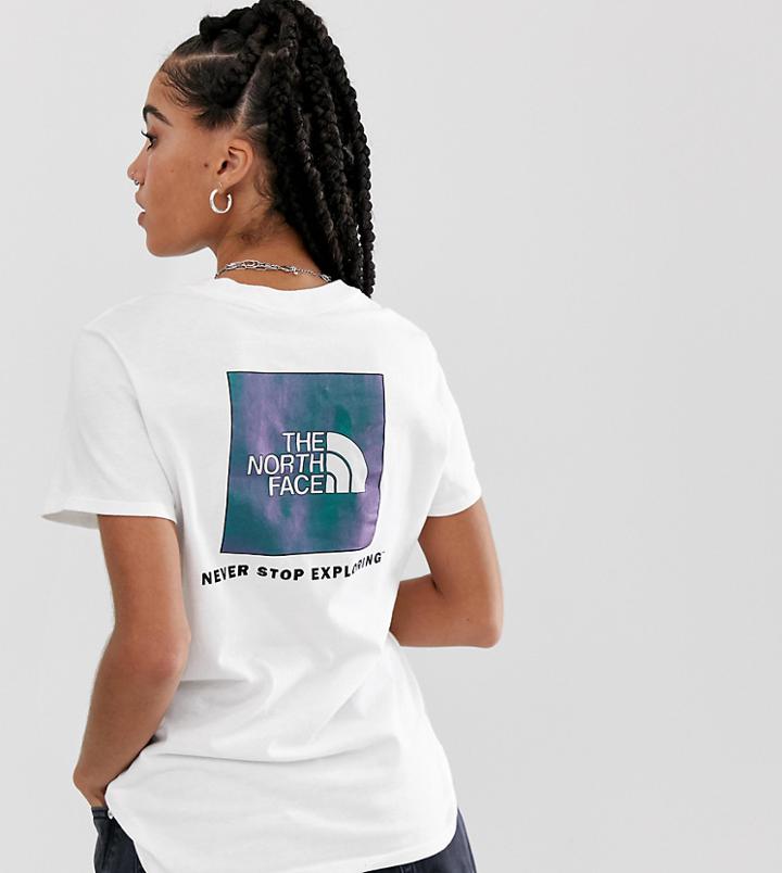 The North Face Rage Red Box Heavyweight T-shirt In White/iridescent