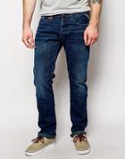 Replay Jeans Waitom Straight Fit Mid Wash - Blue