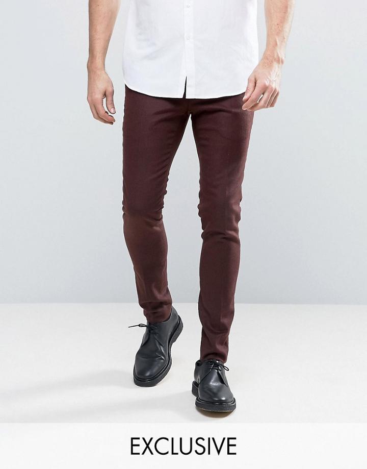 Noak Super Skinny Smart Pant In Rust - Brown