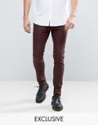 Noak Super Skinny Smart Pant In Rust - Brown
