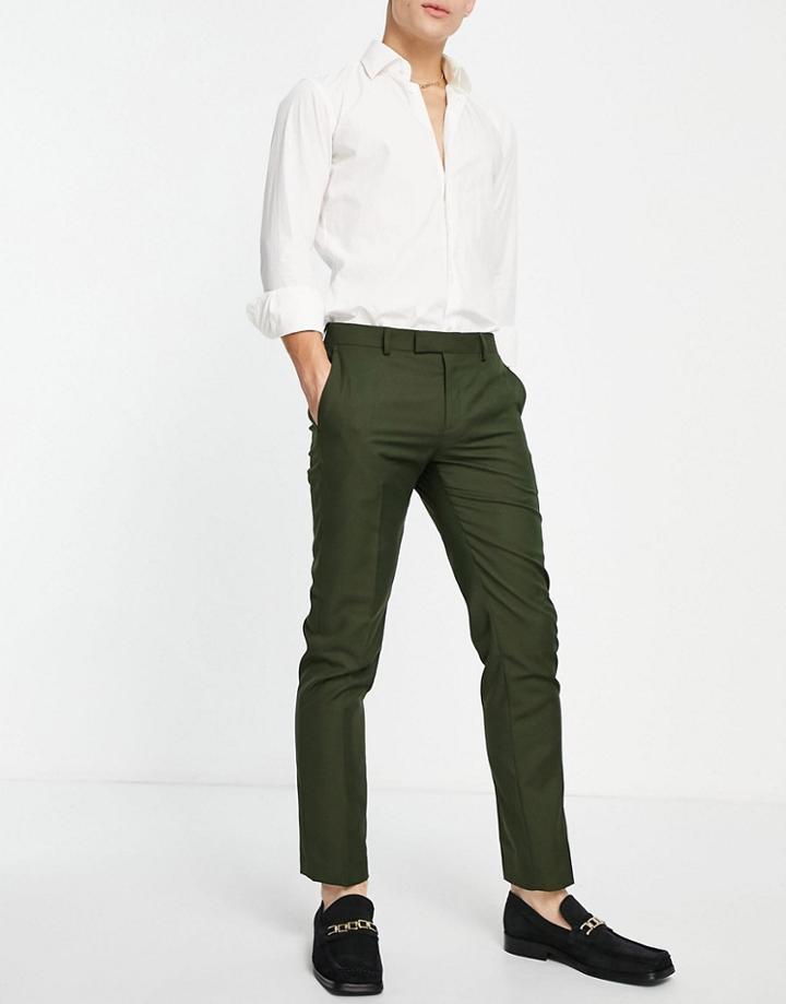 River Island Suit Pants In Green