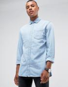 Jack & Jones Intelligence Relaxed Fit Denim Shirt In Light Blue Wash - Blue