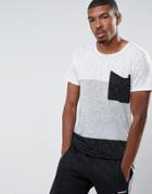 Pull & Bear Paneled T-shirt With Pocket Detail In Gray - Gray
