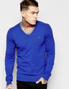 Diesel V-neck Knit Sweater K-benti Lightweight - Blue