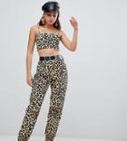 Prettylittlething Cargo Pants In Leopard - Multi