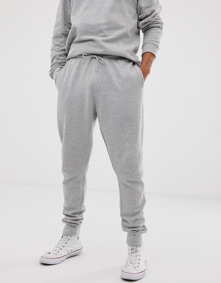 Bellfield Paneled Cotton Sweatpants In Gray - Gray