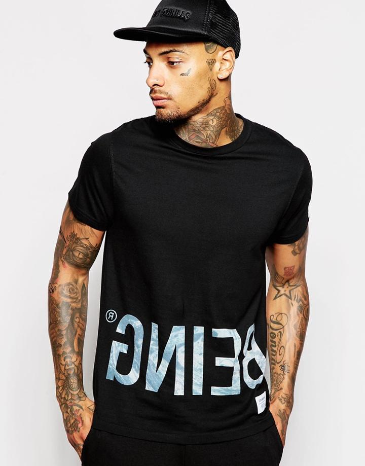Supremebeing T-shirt With Reverse Logo - Black