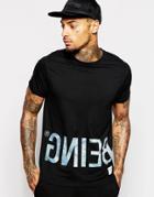 Supremebeing T-shirt With Reverse Logo - Black