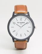 Ben Sherman Wb050wt Leather Watch In Tan - Tan