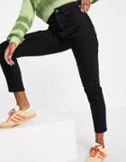 Noisy May Katy High Waisted Mom Jeans In Black