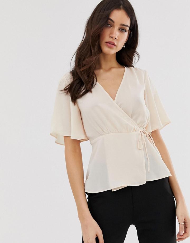 Y.a.s Wrap Top-white