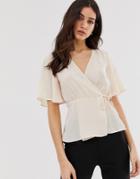 Y.a.s Wrap Top-white