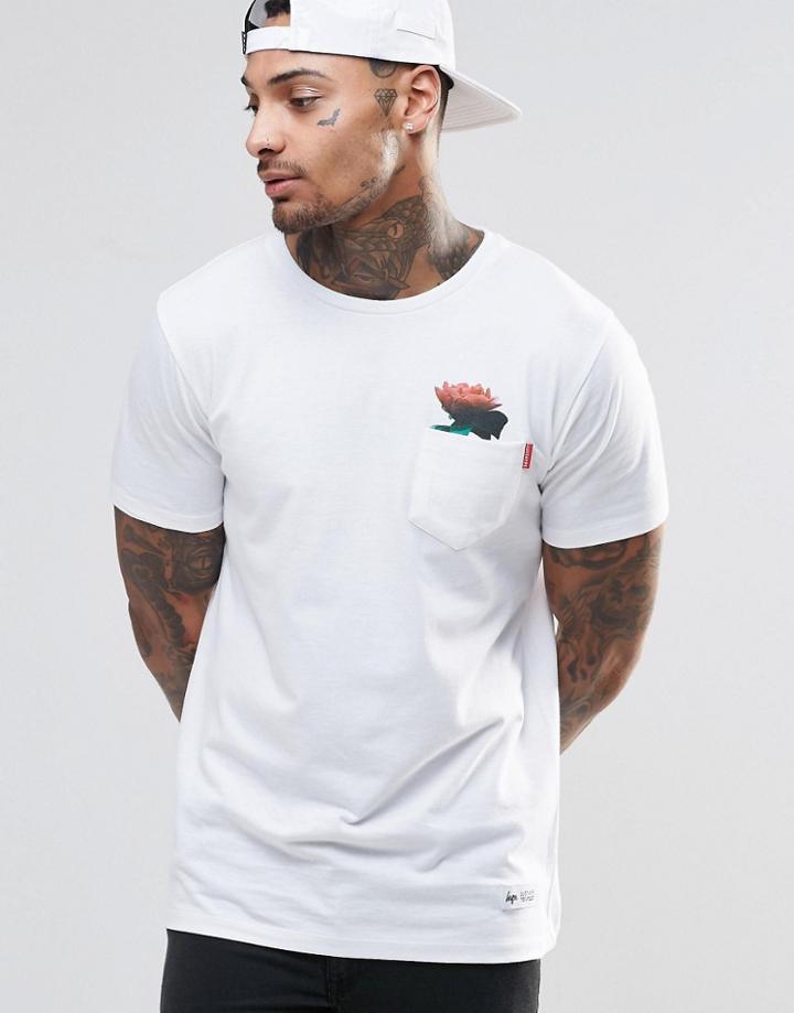 Hype Floral Pocket T-shirt - White