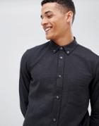 French Connection Plain Flannel Shirt-gray