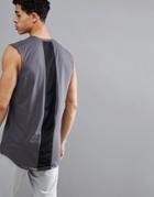 Bershka Sport Tank In Gray - Gray