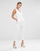 New Look Square Neck Jumpsuit - White