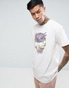 Mennace T-shirt In White With Beverly Hills Print - White