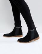 Good For Nothing Chelsea Boots In Black Suede - Black