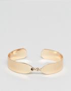 Nylon Gold Cuff Bracelet - Gold
