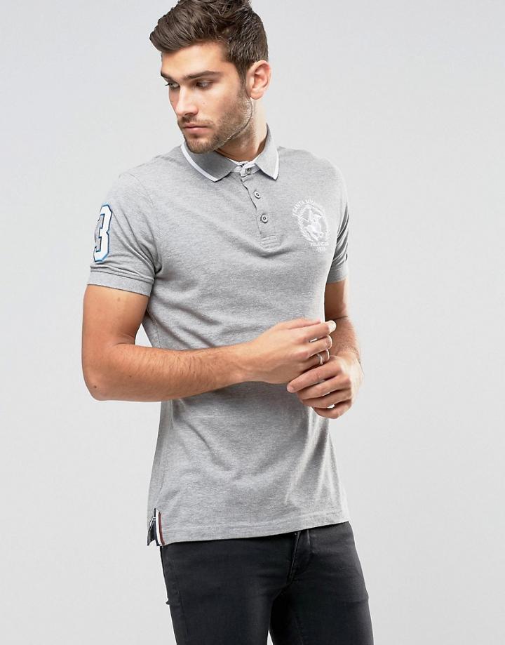Santa Monica Polo Club Pony Polo Shirt - Gray