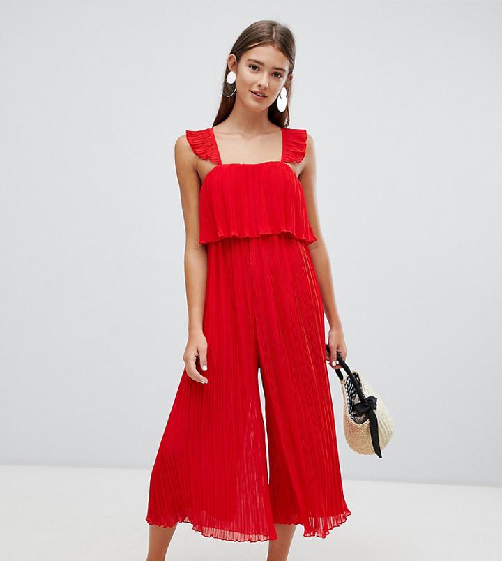 New Look Pleated Chiffon Jumpsuit