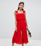 New Look Pleated Chiffon Jumpsuit