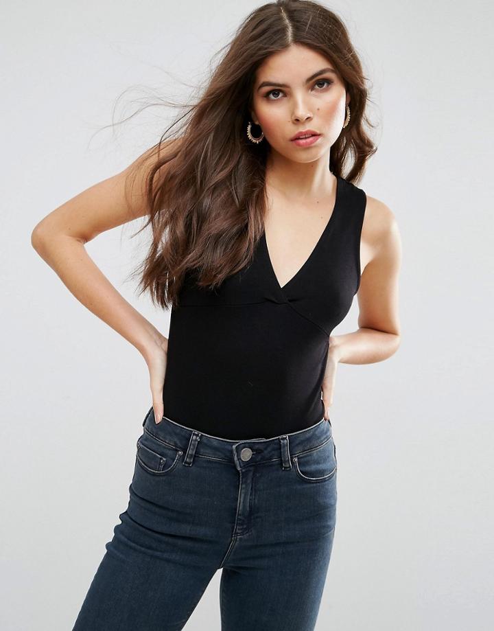 Asos Tank With Seam Detail - Black