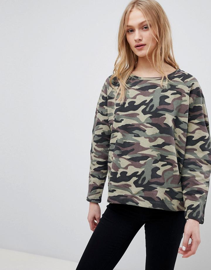 Blend She Camoflage Sweatshirt - Green