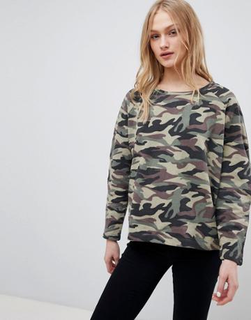 Blend She Camoflage Sweatshirt - Green