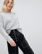 Jdy Shine Chenille Supersoft Sweater-gray