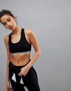 Only Play Stripe Band Crop Top - Black