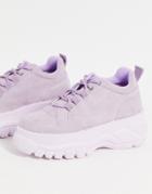 Asos Design Defy Chunky Flatform Sneakers In Lilac Drench-purple