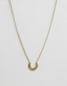 Made Crescent Pendant Necklace - Gold