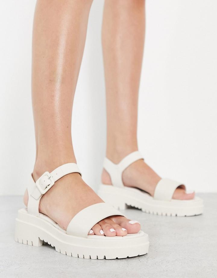 River Island Cleated Chunky Sandal In White