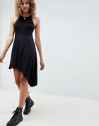 Asos Design Extreme Racer Mini Dress - Black
