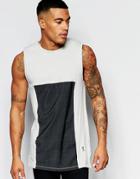 Religion Tank With Cotton Panel Insert Detail - Quicksilver