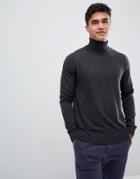 Burton Menswear Roll Neck Sweater In Gray - Gray