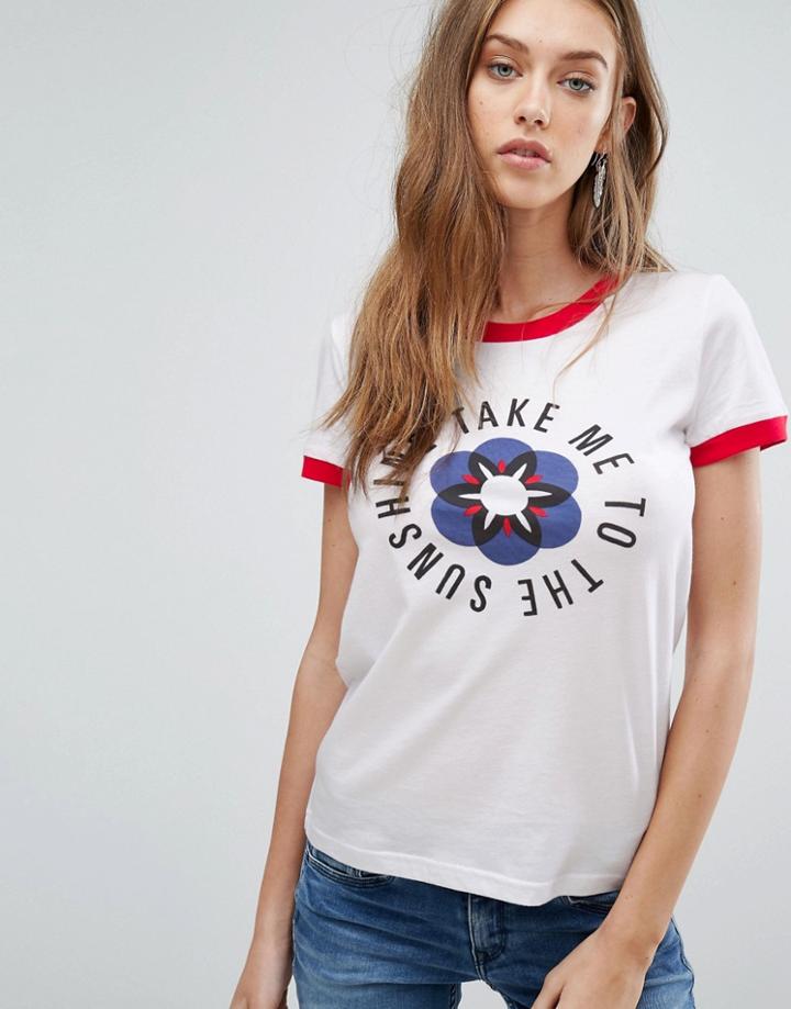 Pepe Jeans Sharon Sunshine Tee - White