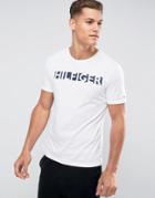 Tommy Hilfiger Block Logo T-shirt In White - White
