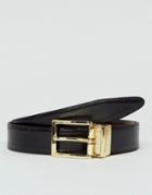 Peter Werth Reversible Leather Belt In Black & Brown - Black