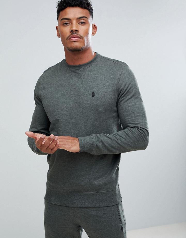Luke 1977 101 Crew Neck Sweat In Khaki - Green